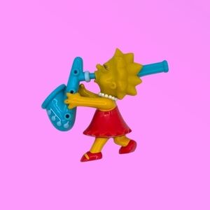 Vintage 1997 Subway The Simpsons Lisa Simpson Saxophone Whistle Toy